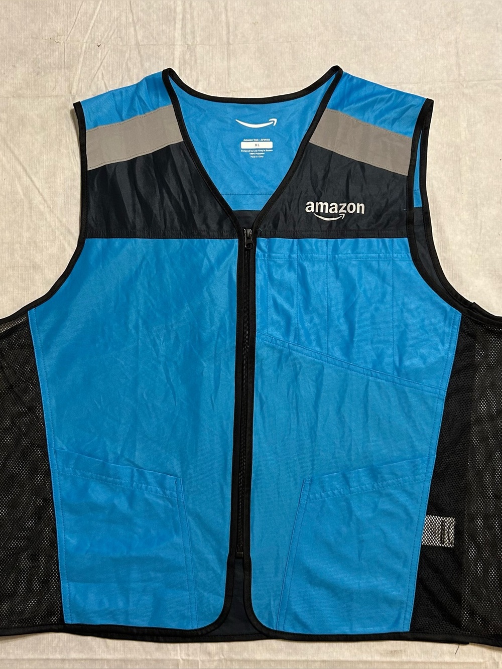 AmazonVest Blue Reflective Delivery Employee Uniform Mens XL AFV01U